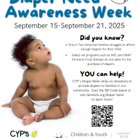 Children and Youth Partnership, Community Support Sought for CYP Diaper Bank, Drop-Off Bins available throughout Dare County