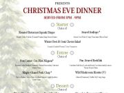Sanderling Resort, Christmas Eve Dinner