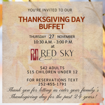 Red Sky Casual Dining & Cocktails, Thanksgiving Buffet 2025