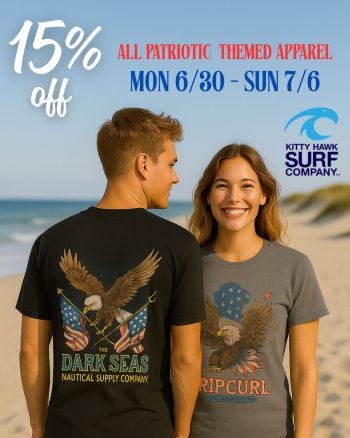 Kitty Hawk Surf Co., 15% Off Patriotic Themed Apparel