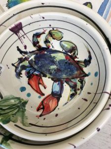 Hand-painted pottery