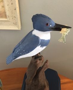 Local carver Kerry Reed's Kingfisher