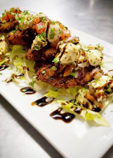 Fried Green Tomato Caprese